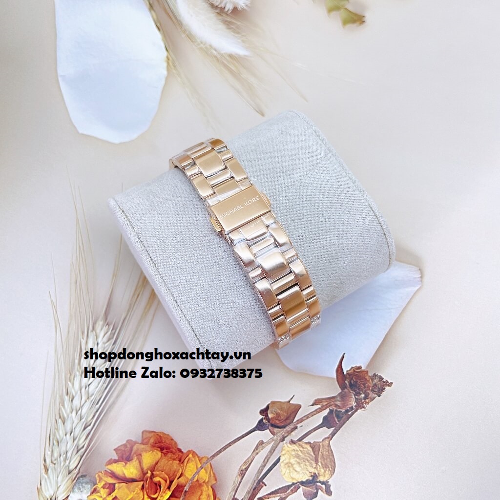 Đồng hồ nữ Michael Kors PYPER dây thép không gỉ MK1040 vàng hồng #35 Đồng hồ nữ Michael Kors PYPER dây thép không gỉ MK1040 vàng hồng